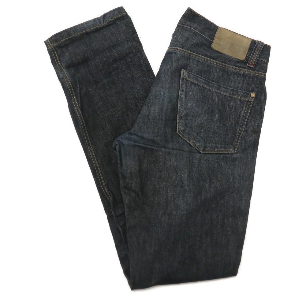 Monoprix Homme Denim Jeans Mens 38 Button Fly Straight‎ Blue Measure 31 x 32